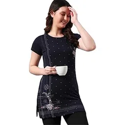 SWEETTOUCHMJO Women's Short Sleeves Round Neck Long T-shirt-25RE77ST8-picture-51