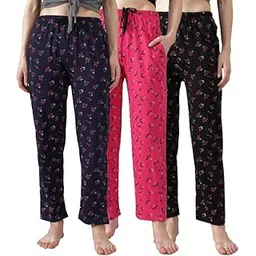 swellswag Printed Womens Pyjama Night Pant, Soft Cotton Fabric, Casual Wear (Pack of 3)-picture-55