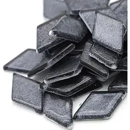 Sweven Art Mosaic Tiles, 25x40mm Size, 4mm Thick Diamond Shape, Glitter Grey (Pack of 200Gms)-picture-30