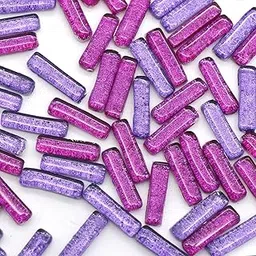 Sweven Art Mosaic Tiles, 5x20mm Thin Pipes, 5mm Thick, Purple & Pink (Pack of 200Gms)-picture-27