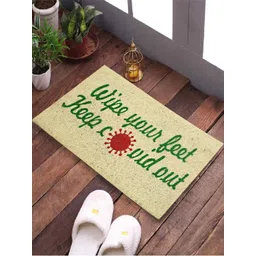 SWHF Beige & Green Printed Anti-Skid Coir Doormat-picture-37