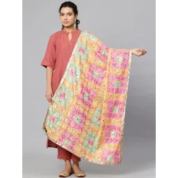 SWI Stylish Embroidered Phulkari Dupatta with Mirror Work-picture-15