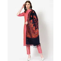 SWI Stylish Floral Embroidered Tasselled Shawl-picture-34