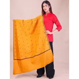 SWI Stylish Floral Embroidered Thread Work Pashmina Pure Woollen Shawl-picture-27