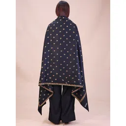 SWI Stylish Floral Embroidered Thread Work Pashmina Pure Woollen Shawl image 5