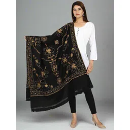 SWI Stylish Floral Embroidered Woolen Shawl-picture-32