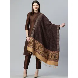SWI Stylish Paisley Woven Design Shawl-picture-39