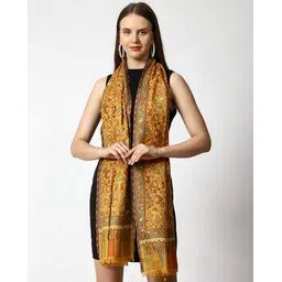 swi stylish Stole with Floral Woven Motifs-picture-37