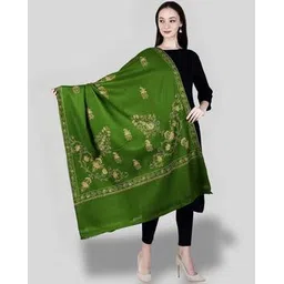 swi stylish Women Embroidered Shawl with Frayed Hem-picture-34
