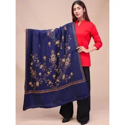 SWI Stylish Women Floral Embroidered Pashmina Shawl-picture-17