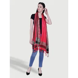 SWI Stylish Women Paisley Woven Design Woollen Stole-picture-19
