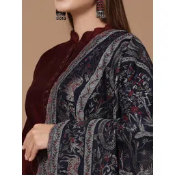 SWI Stylish Woven Design Woollen Shawl image 5