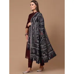 SWI Stylish Woven Design Woollen Shawl image 2