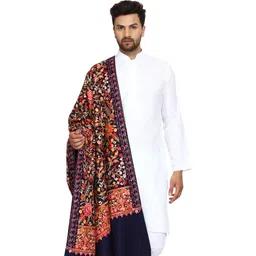 swi stylish Wool Floral Print Men Shawl-picture-12
