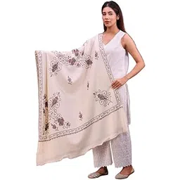 swi with label Women's Hand Embroidered Pure Wool Shawl-picture-23