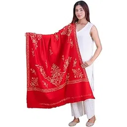 swi with label Women's Hand Embroidered Pure Wool Shawl-picture-16