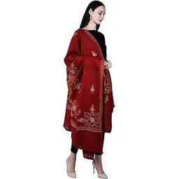 swi with label Women's Kashmiri Hand Embroidered Pure Wool Shawl-picture-34