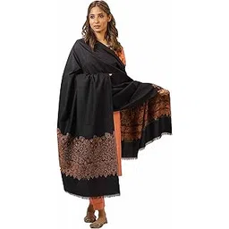 swi with label Women's Kashmiri Kani Woven Wool Shawl-picture-26