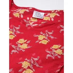 Swishchick Floral Print Puff Sleeve Fit & Flare Midi Maternity Dress image 2