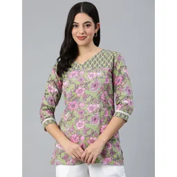 Swishchick Floral Printed Ethnic Tunic-picture-38