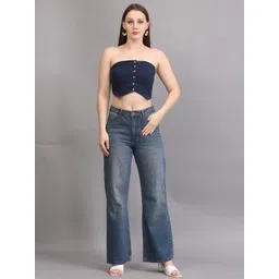 SWISHIN Women Solid Strapless Crop Tube Top-picture-25