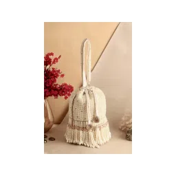 SWISNI Off White Pearl Potli Bag-picture-13