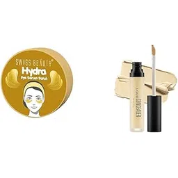 Swiss Beauty Hydra Anti Wrinkle Eye Serum Patch & Swiss Beauty Liquid Light Weight Concealer With Full Coverage-picture-26