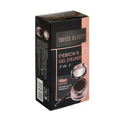 swiss beauty 2 In 1 Eyebrow & Gel Eyeliner - Black-picture-30
