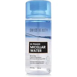 Swiss Beauty Bi-Phased Micellar Face Cleansing Water | Removes dirt, impurities and waterproof makeup | With Aloe vera and Witch Hazel | 100 ml-image-28