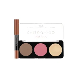 Swiss Beauty Cheeak-A-Boo 3 In 1 Blusher, Contour & Highlighter With Non Transfer Lipstick-picture-12