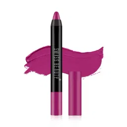 SWISS BEAUTY Non Transfer Matte Crayon Lipstick Plum Pick - 3.5 gm-picture-40