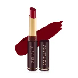 SWISS BEAUTY Non-Transfer Matte Lipstick Pop Red - 2 gm-picture-18