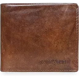 swiss eagle Leather Wallet For Men, Brown-picture-13