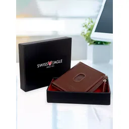 Swiss Eagle Men Animal Textured Cut Work Leather Two Fold Wallet-picture-28