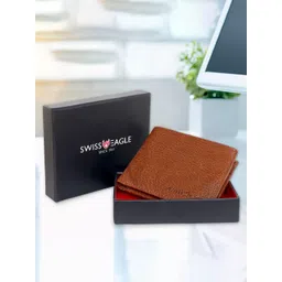 Swiss Eagle Men Textured RFID Leather Two Fold Wallet-picture-21