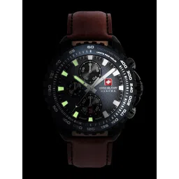 SWISS MILITARY HANOWA Men Textured Dial & Leather Straps Chronograph Watch SMWGC0001831-picture-15