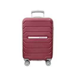 Swiss Military Red 8 Wheels Small Hard Cabin Trolley Bag-picture-35
