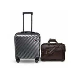 Swiss Military Small Multi Striped Combo of 2 hard Cabin Luggage Trolley With Messenger Laptop Bag-picture-21