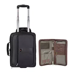 SWISS MILITARY Trolley Bag & Wallet Combo 23 L Black & Green , LTB4_TW2-image-25