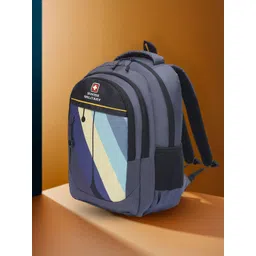 SWISS MILITARY Unisex Geometric Backpack with Compression Straps-picture-23