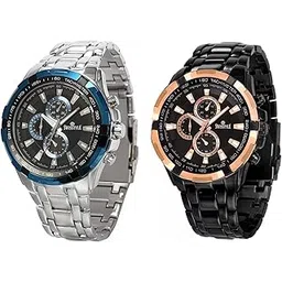swisstyle Stainless Steel Round Dial Men Analog Watch - Ss-6620Blu-6612Blk,Dial-Black, Band-Black-picture-30
