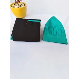 SWITCHON Black & Green Waterproof Kitchen Apron with Cap-picture-33