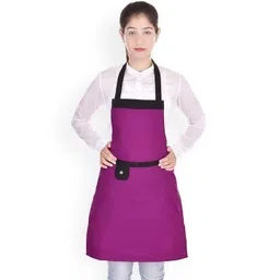 SWITCHON Pink & Black Waterproof Apron with Front Pocket-image-45