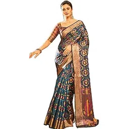 swornof Women's kanjivaram banarasi silk saree for Patola festival Wedding silk with rich pallu Design sarees for women with blouse piece-picture-26