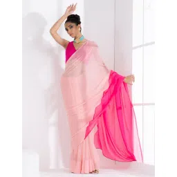 Swtantra Blush Pink Plain Saree With Unstitched Blouse-picture-38