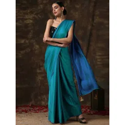 Swtantra Frosted Sapphire Satin Saree-picture-46