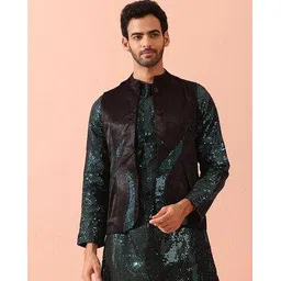 swtantra Mandarin Collar Jacket with Full Sleeves-picture-37