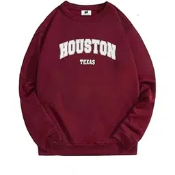 sxv style SXV 'Houston Texas’ Printed Cool Aesthetic Drop Shoulder Oversized Baggy Sweatshirt-picture-16