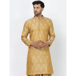 Sydney Heights Ethnic Motifs Thread Work Mandarin Collar Long Sleeves Straight Kurta-picture-10