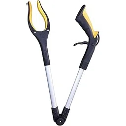 SYGA 1 Piece Extending Kitchen Picker Claw Pick Up Rubbish Helping Hand Tool Garbage Picker(Yellow)-picture-25